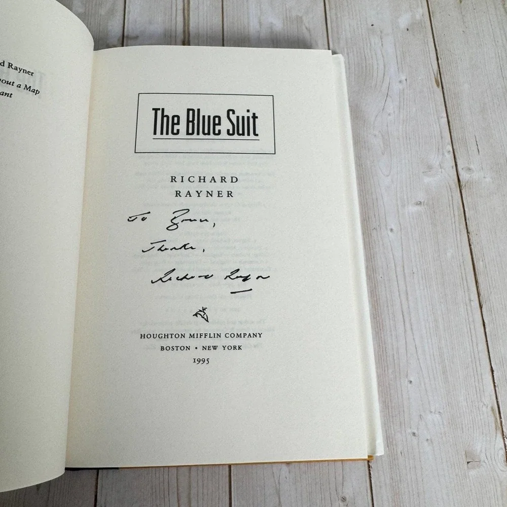 The Blue Suit Richard Rayner 1993 First Edition Signed Memoir Crime Houghton
